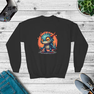 Cute Monster Youth Crewneck - Stylish Kids Sweatshirt - Dipaliz - Black / Xs - Sweatshirts
