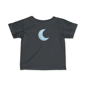 Moon Infant Tee - Cute Comfy Toddler Outfit - Dipaliz - Charcoal / 6m - Baby & Clothing