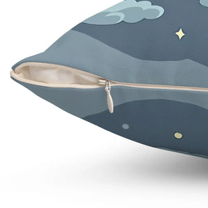 Stars Pillow – Cute Moon Polyester Cushion - Dipaliz - Throw Pillows