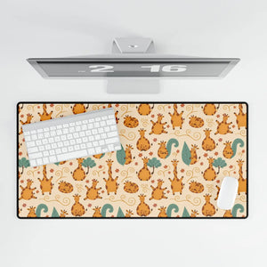 Anti-slip base of the DipaliZ orange cat rectangular desk pad