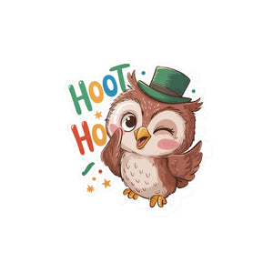 Cute Owl Kiss-cut Vinyl Decals - Playful Home Decor Art - Dipaliz - 6’’ x 8’’ / Satin