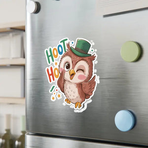 Cute Owl Kiss-cut Vinyl Decals - Playful Home Decor Art - Dipaliz - 8’’ x 10’’ / Satin