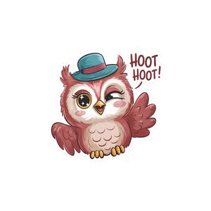 Cute Owl Vinyl Decals in Vibrant Colors - Dipaliz - 6’’ x 8’’ / Kiss-cut / Satin - Decorative Stickers