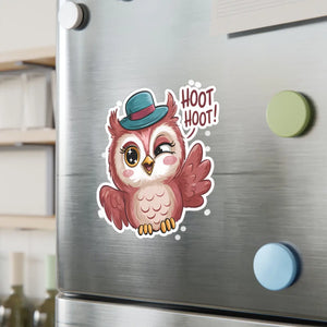 Cute Owl Vinyl Decals - Vibrant Colors Laptop Stickers - Dipaliz - Decorative