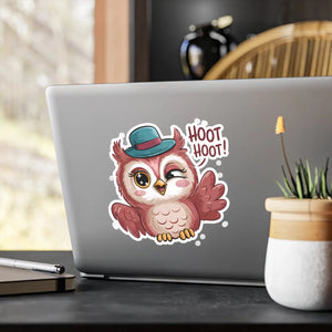 Cute Owl Vinyl Decals - Vibrant Colors Laptop Stickers - Dipaliz - Decorative