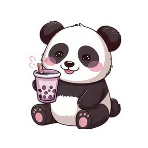 Panda Bubble Tea Sticker - Cute Colorful Fun Art - Dipaliz - Decorative Stickers