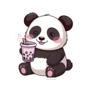 Cute Panda Bubble Tea Sticker - Vibrant Paper - Dipaliz - Decorative Stickers