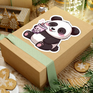 Cute Panda Bubble Tea Sticker - Vibrant Paper - Dipaliz - Decorative Stickers