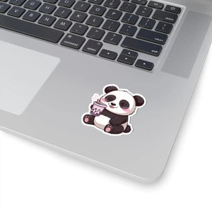 Cute Panda Bubble Tea Sticker - Vibrant Paper - Dipaliz - Decorative Stickers