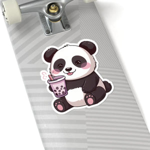 Cute Panda Bubble Tea Sticker - Vibrant Paper - Dipaliz - Decorative Stickers