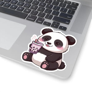 Cute Panda Bubble Tea Sticker - Vibrant Paper - Dipaliz - Decorative Stickers