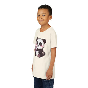 Panda Bubble Tea Youth Tee - Cute Animal Graphic Shirt - Dipaliz - T-shirts