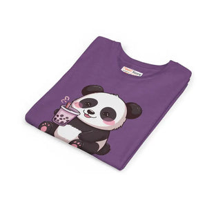 Panda Bubble Tea Youth Tee - Cute Animal Graphic Shirt - Dipaliz - T-shirts