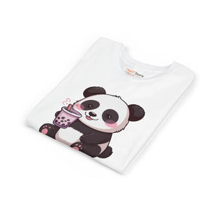 Cute Panda Bubble Tea Youth Tee - Soft Cotton Kids - Dipaliz - T-shirts - s