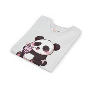 Cute Panda Bubble Tea Youth Tee - Soft Cotton Kids - Dipaliz - T-shirts - s