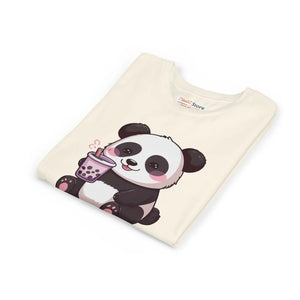 Cute Panda Bubble Tea Youth Tee - Soft Cotton Kids - Dipaliz - T-shirts - s