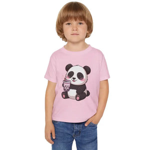 Cute Panda Toddler Tee with Adorable Drink Design - Dipaliz - T-shirts