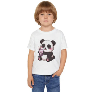Cute Panda Toddler Tee with Adorable Drink Design - Dipaliz - T-shirts
