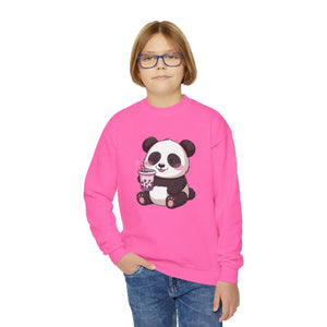 Cute Panda Youth Sweatshirt - Cozy Kids Crewneck - Dipaliz - Sweatshirts - Xs