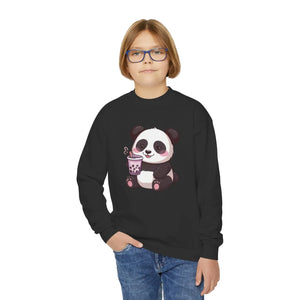Cute Panda Youth Sweatshirt - Cozy Kids Crewneck - Dipaliz - Sweatshirts - Xs