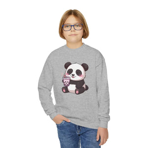 Cute Panda Youth Sweatshirt - Cozy Kids Crewneck - Dipaliz - Sweatshirts - Xs