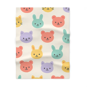 Soft Fleece Baby Blanket – Animal Nursery Throw - Dipaliz - Blankets
