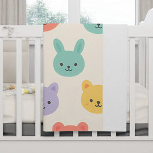 Soft Fleece Baby Blanket – Animal Nursery Throw - Dipaliz - Blankets