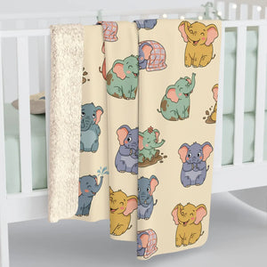 100% polyester elephant pattern throw by DipaliZ for cribs and toddler rooms