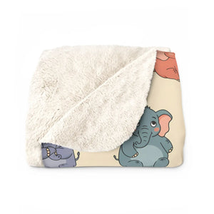 DipaliZ pastel elephant blanket, a soft baby shower gift in neutral colours