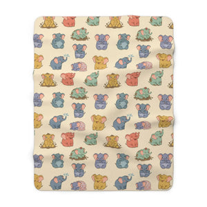 Nursery fleece throw by DipaliZ with a sherpa textured reverse