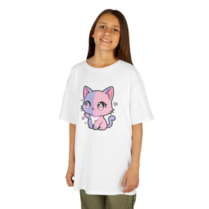 Cute Pastel Kawaii Kitty Kids T‑shirt - T-shirts - s