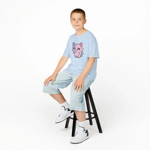 Cute Pastel Kawaii Kitty Kids T‑shirt - T-shirts - s
