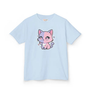 Cute Pastel Kawaii Kitty Kids T‑shirt - T-shirts - s