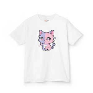 Cute Pastel Kawaii Kitty Kids T‑shirt - T-shirts - s