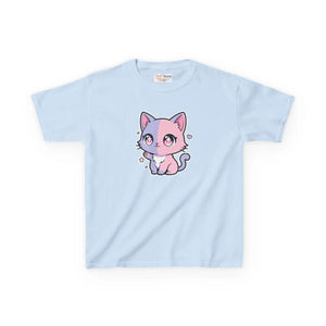 Cute Pastel Kawaii Kitty Kids T‑shirt - T-shirts - s