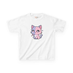 Cute Pastel Kawaii Kitty Kids T‑shirt - T-shirts - s