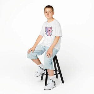 Cute Pastel Kawaii Kitty Kids T‑shirt - T-shirts - s