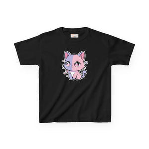 Cute Pastel Kawaii Kitty Kids T‑shirt - T-shirts - s