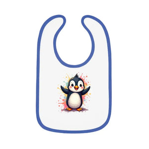 Penguin Tee Bib - Adorable Mealtime Mayhem Fashion - Dipaliz - White/royal / one Size - Bibs