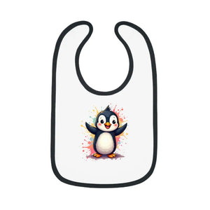 Penguin Tee Bib - Adorable Mealtime Mayhem Fashion - Dipaliz - White/black / one Size - Bibs