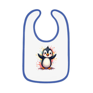 Soft Cotton Penguin Tee Bib - Mealtime Mayhem - Dipaliz - Bibs