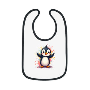 Soft Cotton Penguin Tee Bib - Mealtime Mayhem - Dipaliz - Bibs