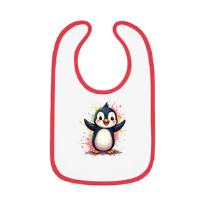 Soft Cotton Penguin Tee Bib - Mealtime Mayhem - Dipaliz - Bibs