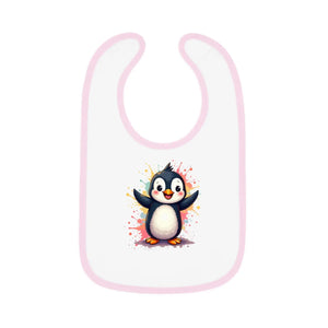 Soft Cotton Penguin Tee Bib - Mealtime Mayhem - Dipaliz - Bibs