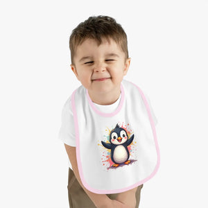 Soft Cotton Penguin Tee Bib - Mealtime Mayhem - Dipaliz - Bibs