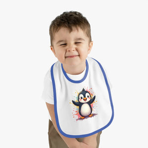 Soft Cotton Penguin Tee Bib - Mealtime Mayhem - Dipaliz - Bibs