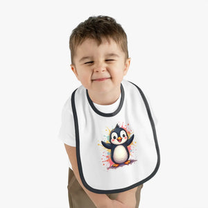 Soft Cotton Penguin Tee Bib - Mealtime Mayhem - Dipaliz - Bibs