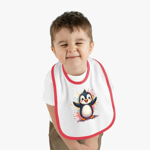 Soft Cotton Penguin Tee Bib - Mealtime Mayhem - Dipaliz - Bibs