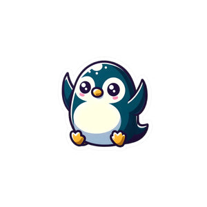 Cute Penguin Kiss-cut Vinyl Decals - Satin Finish - Dipaliz - Decorative Stickers