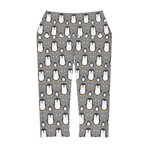 Chic Cute Penguins Yoga Capri Leggings - Activewear - Dipaliz